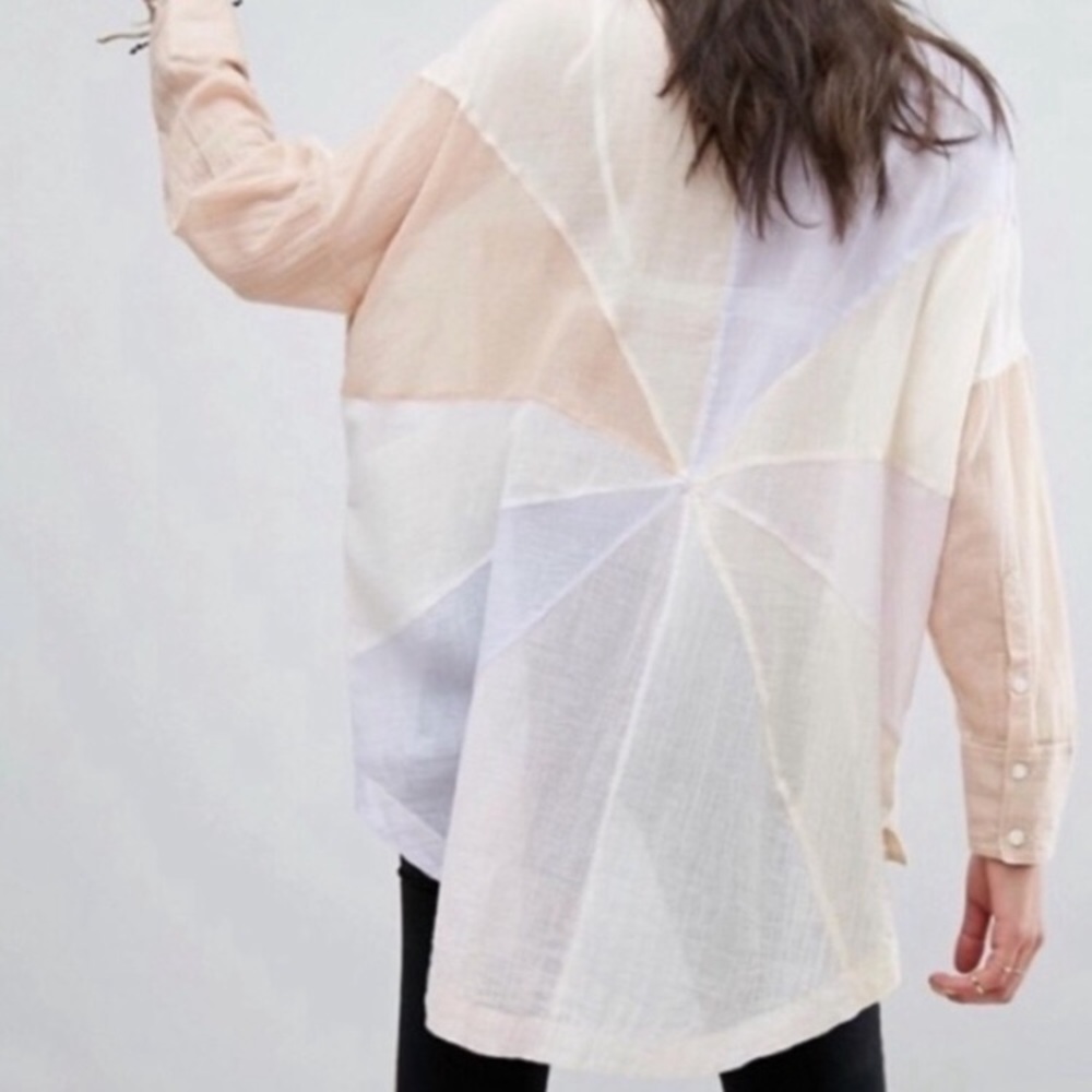 COPY - Free People Rainbow Rays Button down